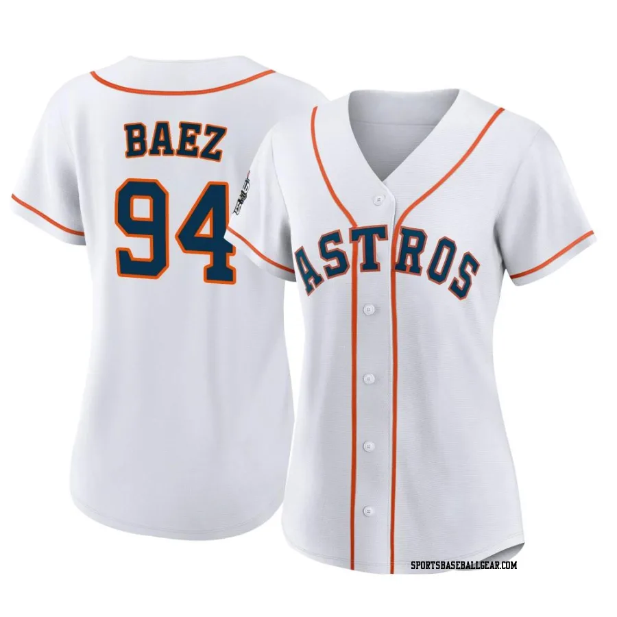 Luis Baez Women's Houston Astros White Replica 2022 World Series Home Jersey