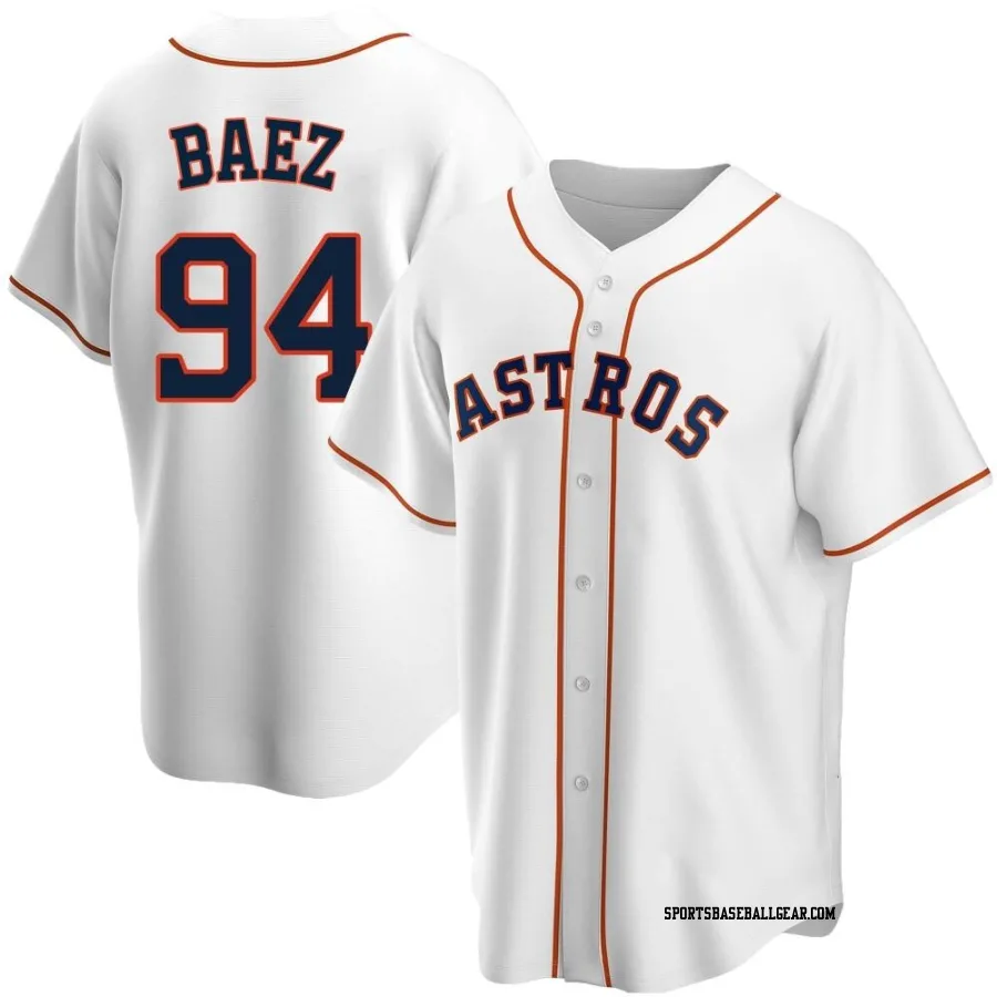 Luis Baez Youth Houston Astros White Replica Home Jersey