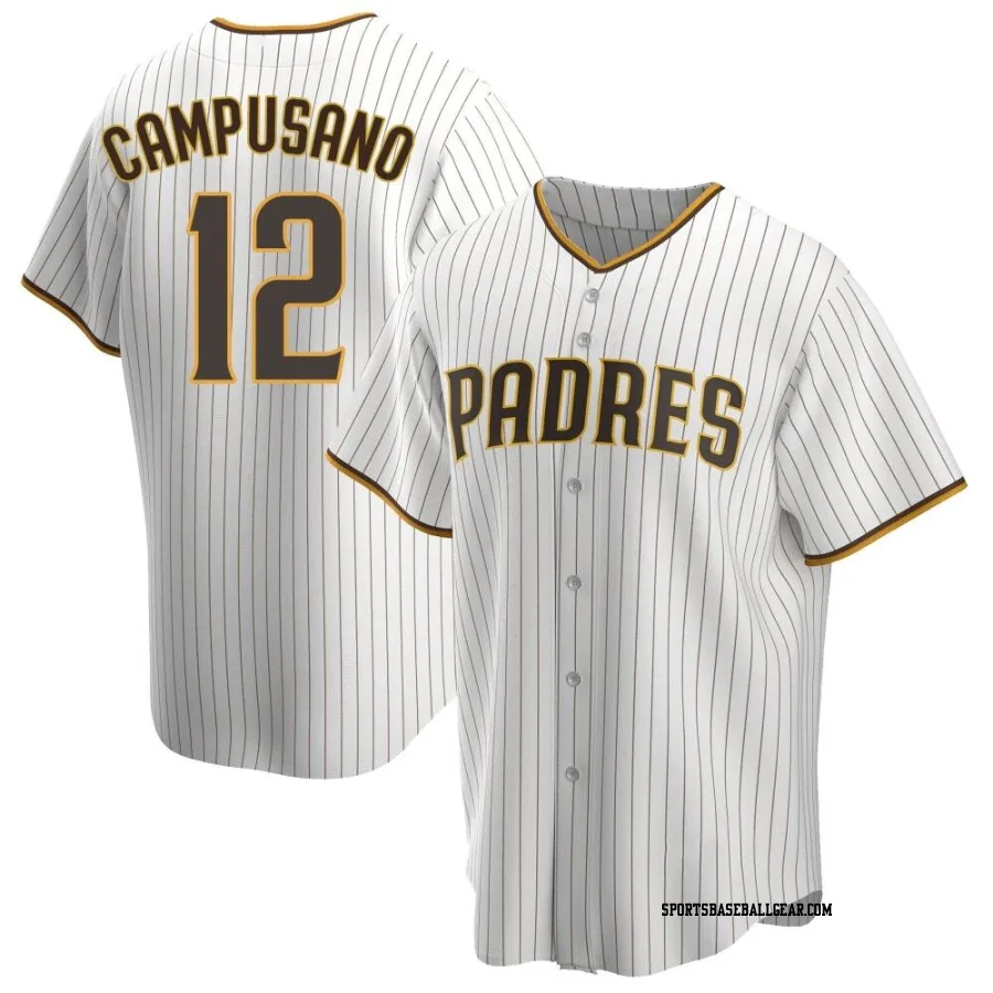 Luis Campusano Men's San Diego Padres White/Brown Replica Home Jersey