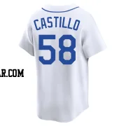 Luis Castillo Men's Seattle Mariners White Limited Throwback Cooperstown Collection Jersey