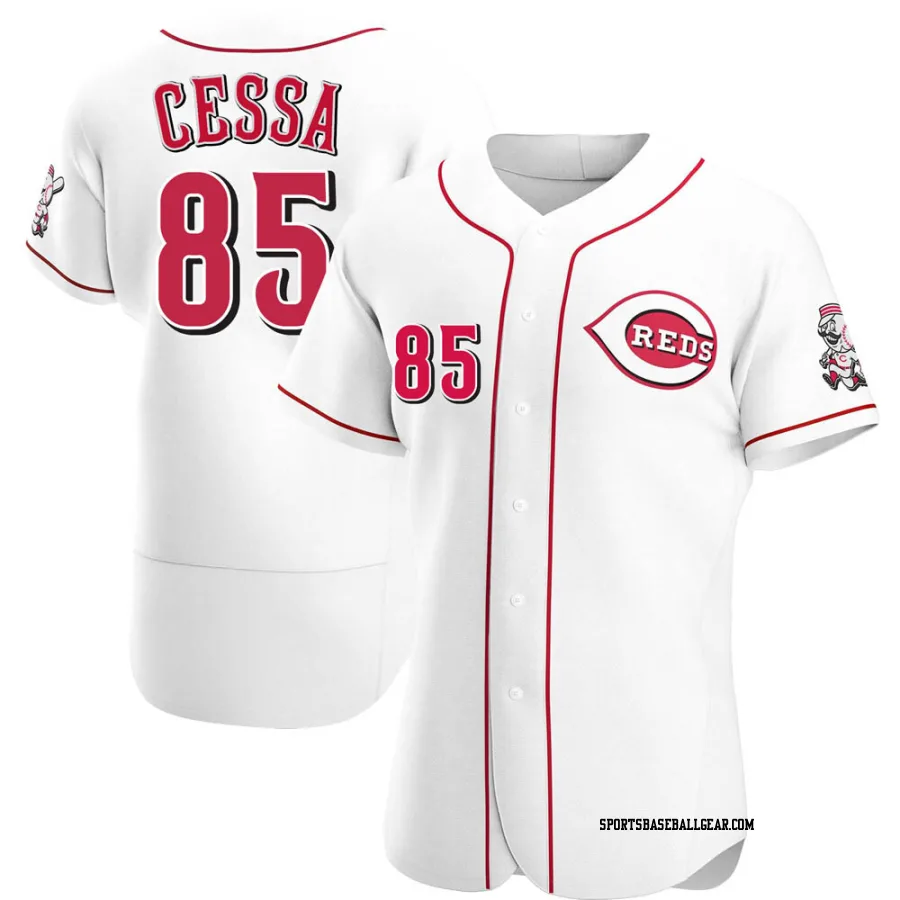 Luis Cessa Men's Cincinnati Reds White Authentic Home Jersey