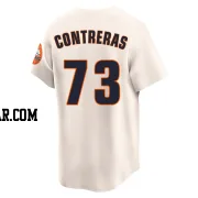Luis Contreras Men's Houston Astros Cream Limited Throwback Cooperstown Collection Jersey
