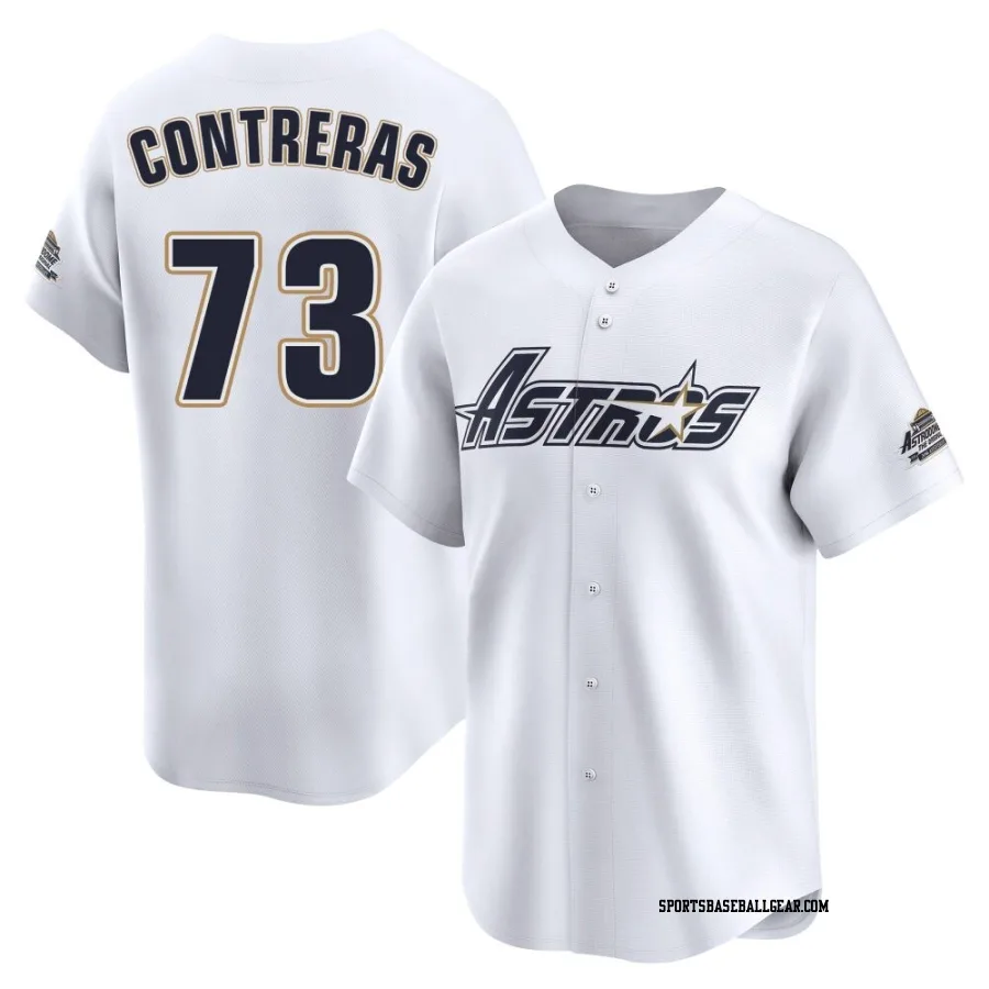 Luis Contreras Men's Houston Astros White Limited Throwback Cooperstown Collection Jersey