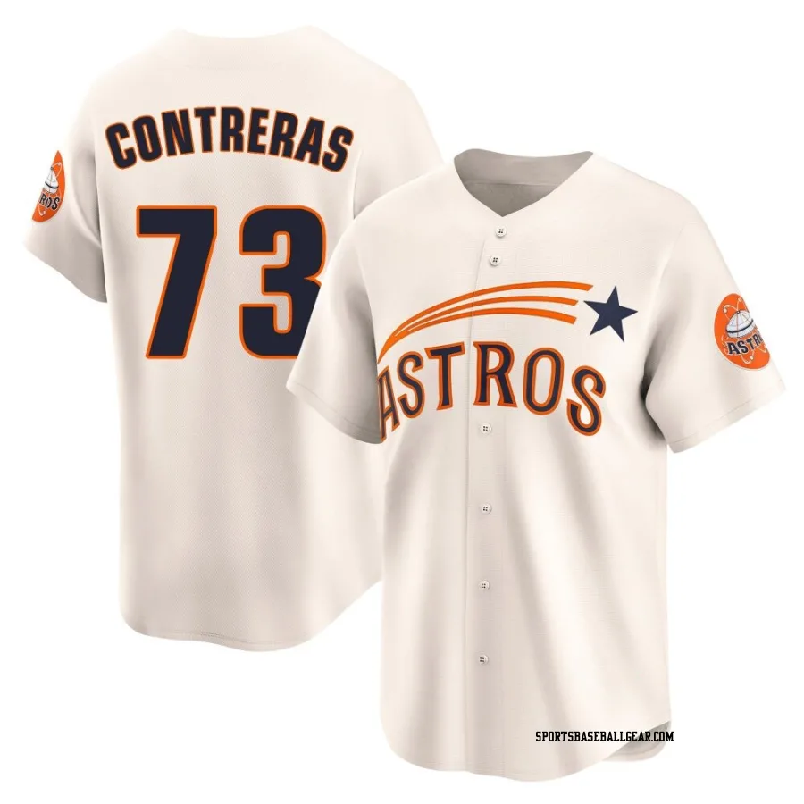 Luis Contreras Youth Houston Astros Cream Limited Throwback Cooperstown Collection Jersey