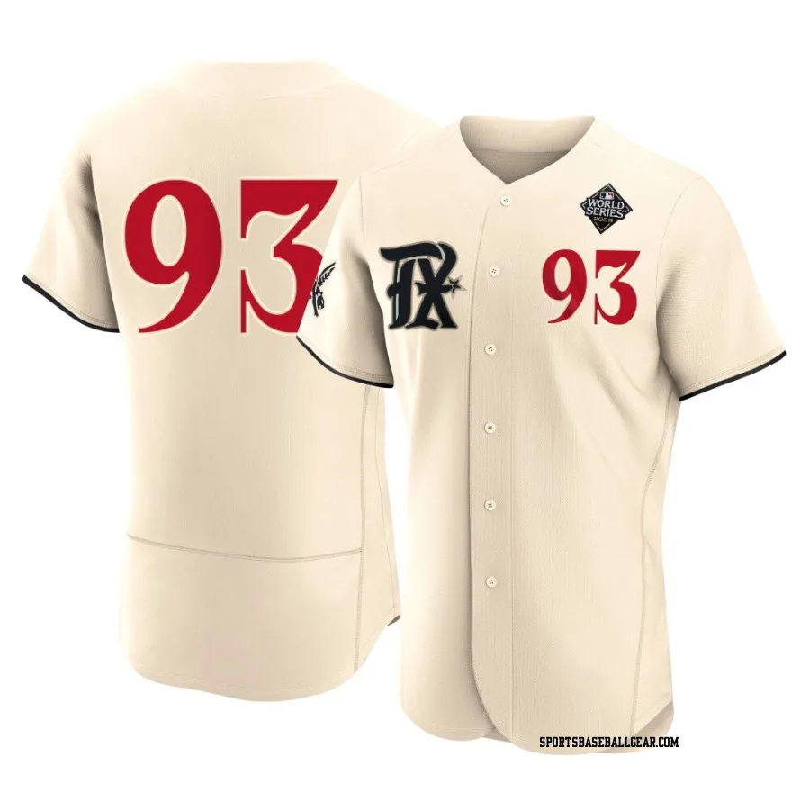 Luis Curvelo Men's Texas Rangers Cream Authentic 2023 City Connect 2023 World Series Jersey