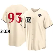 Luis Curvelo Men's Texas Rangers Cream Replica 2023 City Connect 2023 World Series Jersey