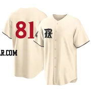 Luis Curvelo Men's Texas Rangers Cream Replica 2023 City Connect Jersey
