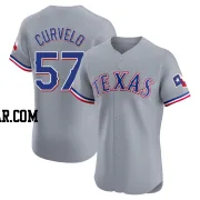 Luis Curvelo Men's Texas Rangers Gray Elite Road Jersey