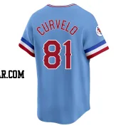 Luis Curvelo Men's Texas Rangers Light Blue Limited Cooperstown Collection Jersey