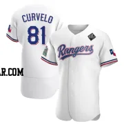 Luis Curvelo Men's Texas Rangers White Authentic Home 2023 World Series Jersey
