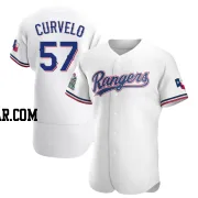 Luis Curvelo Men's Texas Rangers White Authentic Home Jersey
