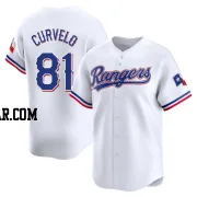 Luis Curvelo Men's Texas Rangers White Limited Home Jersey