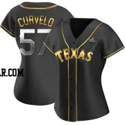 Luis Curvelo Women's Texas Rangers Black Golden Replica Alternate 2023 World Series Jersey
