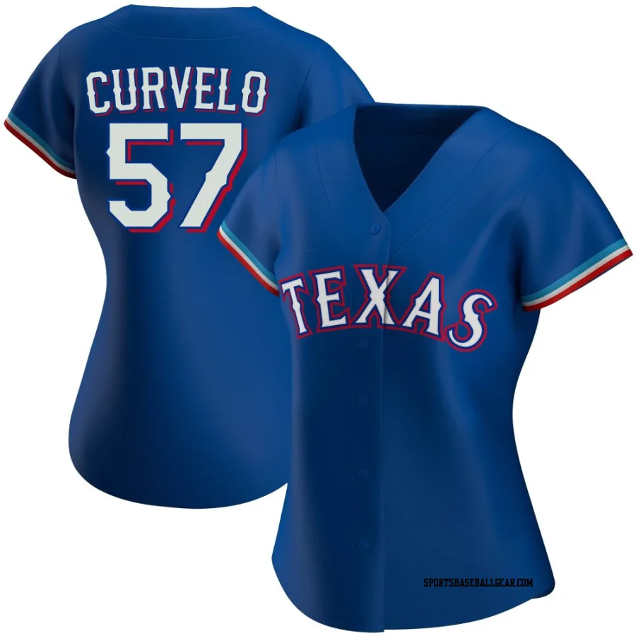 Luis Curvelo Women's Texas Rangers Royal Replica Alternate Jersey