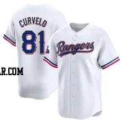 Luis Curvelo Youth Texas Rangers Gold Limited White 2024 Collection Jersey