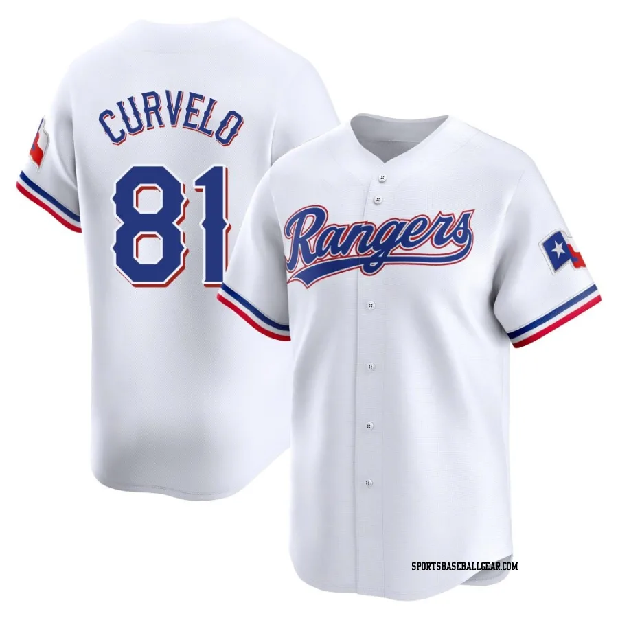Luis Curvelo Youth Texas Rangers White Limited Home Jersey