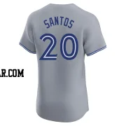 Luis De Los Santos Men's Toronto Blue Jays Gray Elite Road Jersey