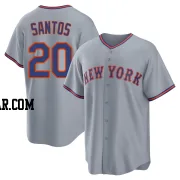 Luis De Los Santos Youth New York Mets Gray Replica Away 2.0 Jersey