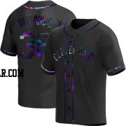 Luis Durango Youth Cleveland Guardians Black Holographic Replica Alternate Jersey