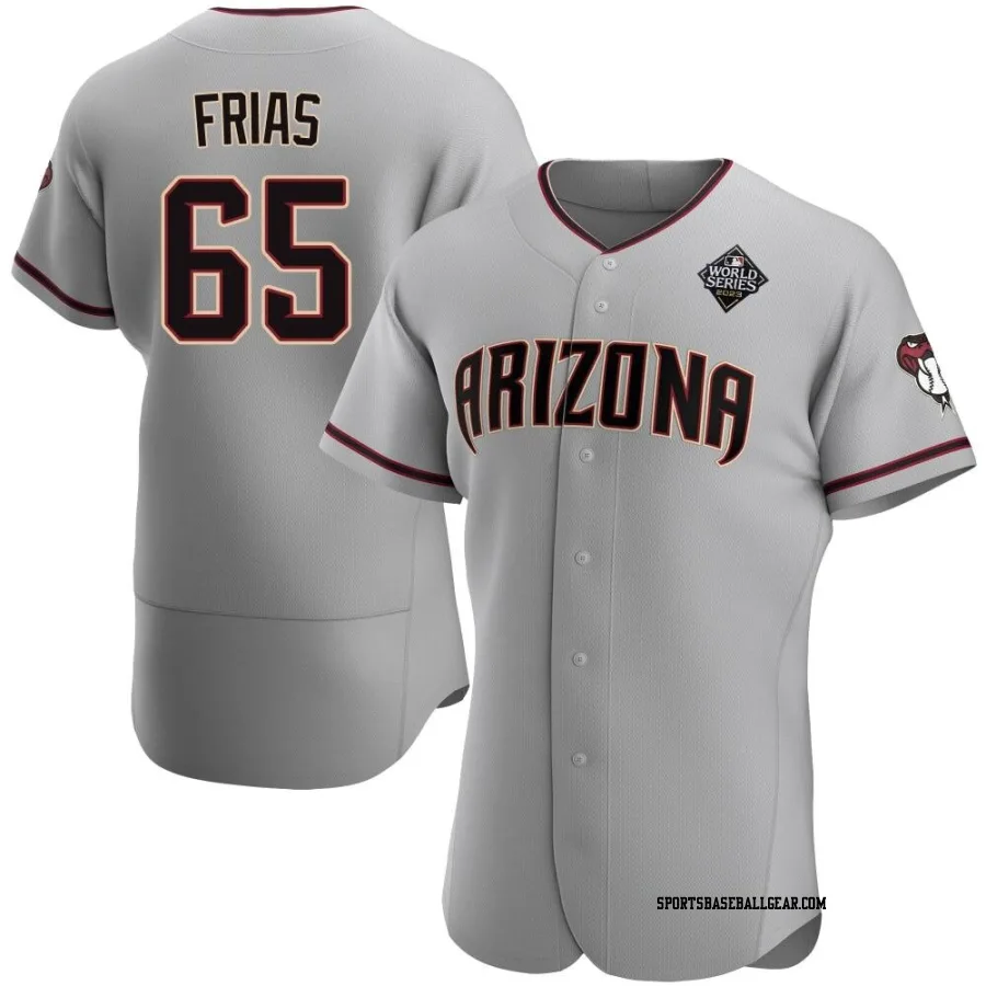 Luis Frias Men's Arizona Diamondbacks Gray Authentic Road 2023 World Series Jersey