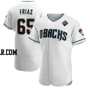 Luis Frias Men's Arizona Diamondbacks White Authentic Teal Alternate 2023 World Series Jersey