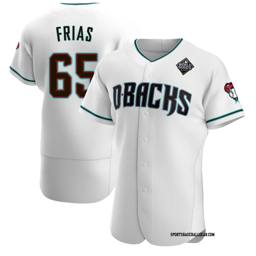 Luis Frias Men's Arizona Diamondbacks White Authentic Teal Alternate 2023 World Series Jersey