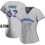 Luis Frias Women's Toronto Blue Jays Gray Replica Road Jersey