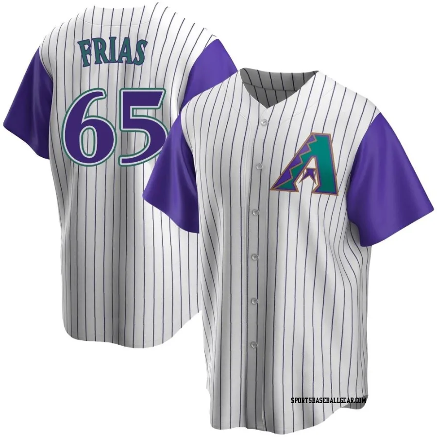 Luis Frias Youth Arizona Diamondbacks Cream/Purple Replica Alternate Cooperstown Collection Jersey
