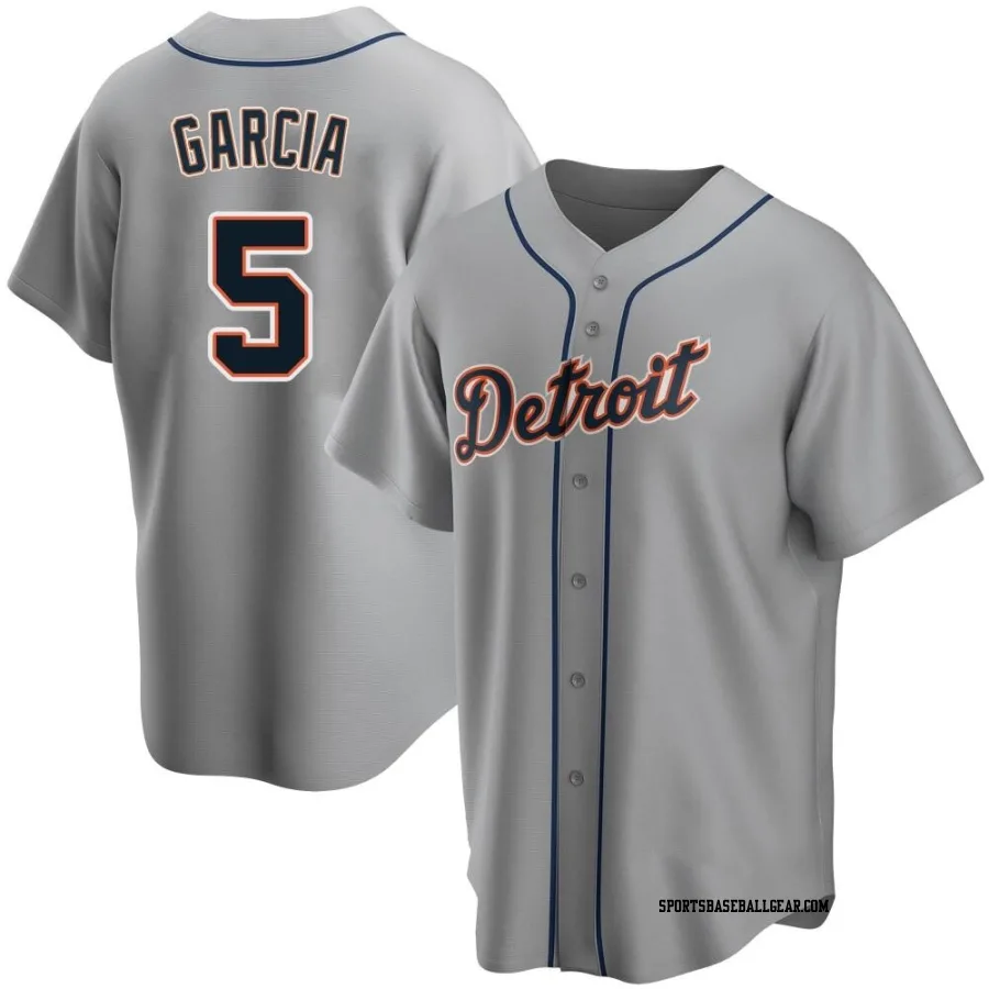 Luis Garcia Men's Detroit Tigers Gray Replica Road Jersey