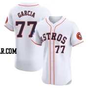 Luis Garcia Men's Houston Astros White Elite Home Patch Jersey