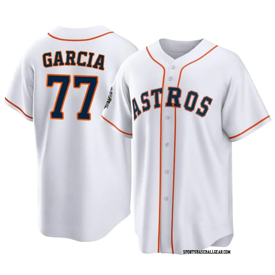 Luis Garcia Men's Houston Astros White Replica 2022 World Series Home Jersey