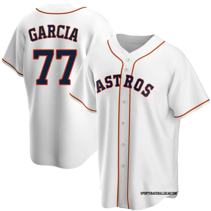 Luis Garcia Men's Houston Astros White Replica Home Jersey