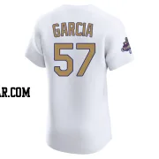Luis Garcia Men's Los Angeles Dodgers Gold Elite White 2025 Collection Jersey