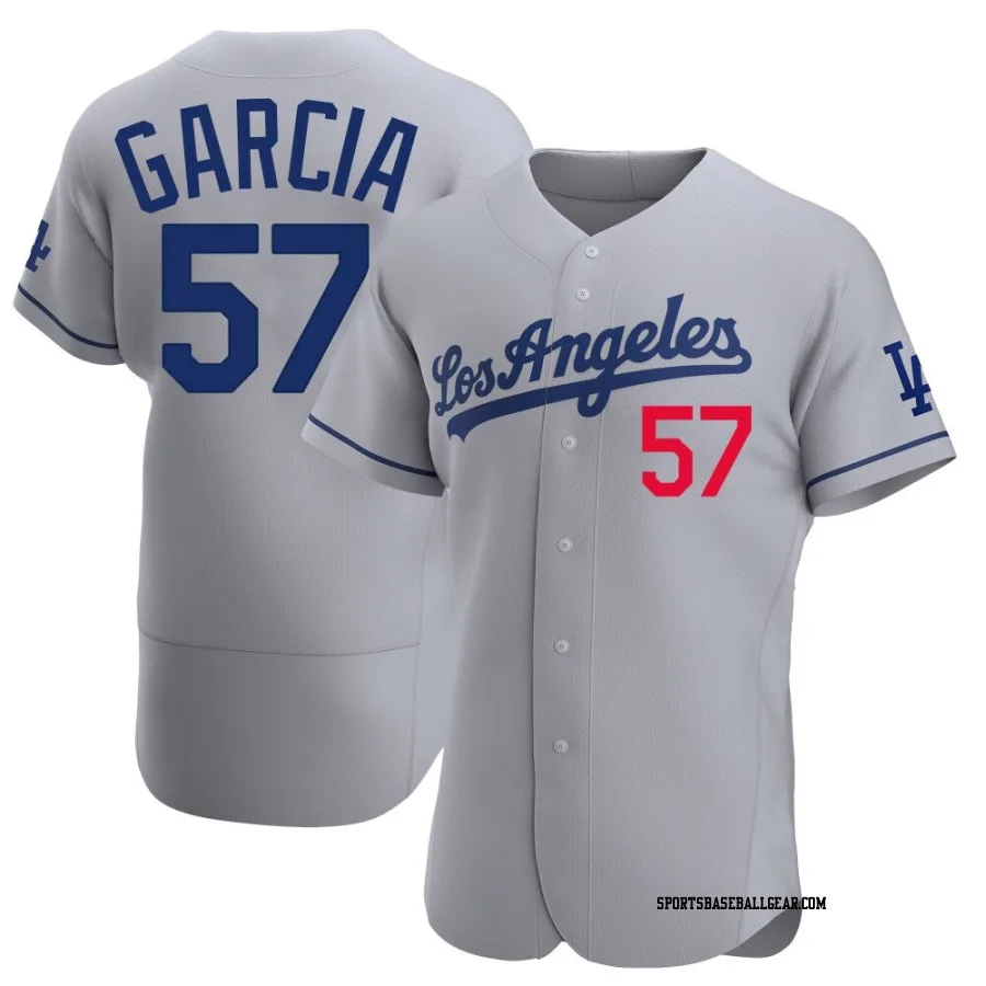 Luis Garcia Men's Los Angeles Dodgers Gray Authentic Away Jersey