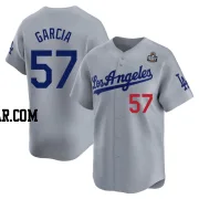 Luis Garcia Men's Los Angeles Dodgers Gray Limited Away 2024 World Series Jersey