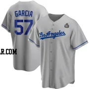 Luis Garcia Men's Los Angeles Dodgers Gray Replica Road 2024 World Series Jersey