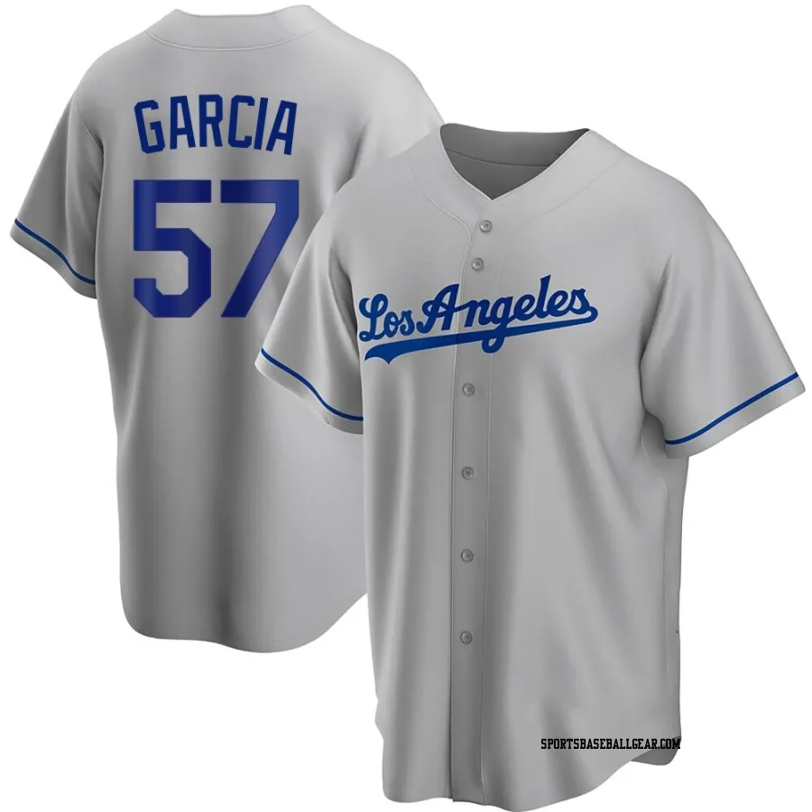 Luis Garcia Men's Los Angeles Dodgers Gray Replica Road Jersey