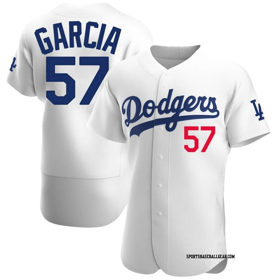 Luis Garcia Men's Los Angeles Dodgers White Authentic Home Jersey