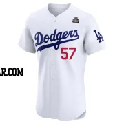 Luis Garcia Men's Los Angeles Dodgers White Elite Home 2024 World Series Jersey