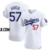 Luis Garcia Men's Los Angeles Dodgers White Elite Home Jersey