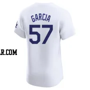 Luis Garcia Men's Los Angeles Dodgers White Elite Home Jersey