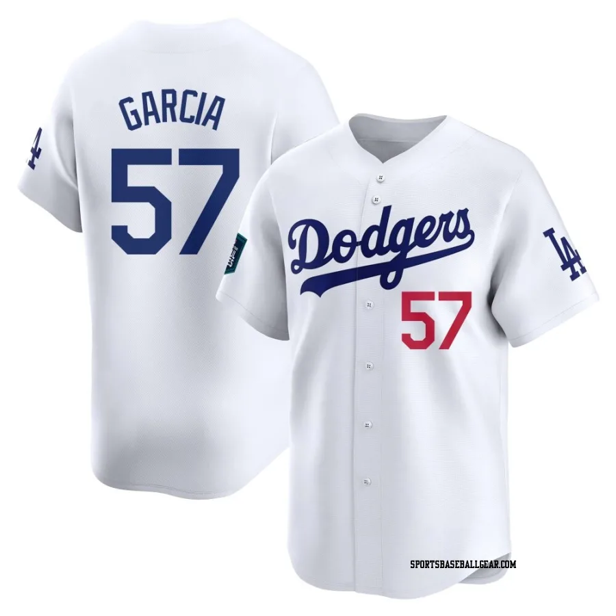 Luis Garcia Men's Los Angeles Dodgers White Limited 2024 World Tour Seoul Series Home Jersey
