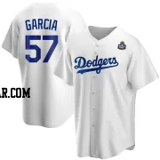 Luis Garcia Men's Los Angeles Dodgers White Replica Home 2024 World Series Jersey