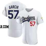 Luis Garcia Men's Los Angeles Dodgers White/Gold Authentic 2021 Gold Program Player Jersey