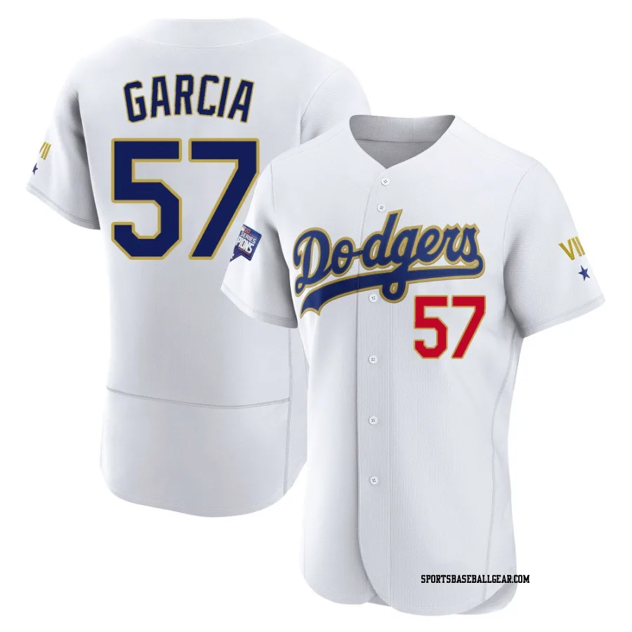 Luis Garcia Men's Los Angeles Dodgers White/Gold Authentic 2021 Gold Program Player Jersey