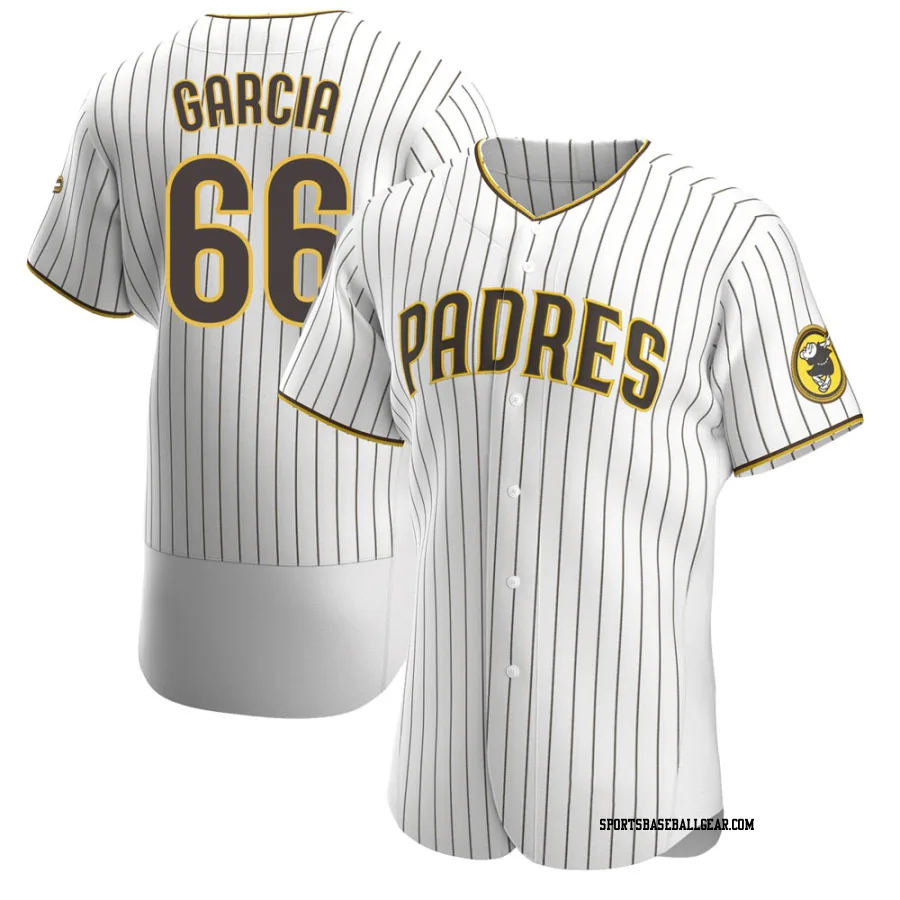 Luis Garcia Men's San Diego Padres White/Brown Authentic Home Jersey