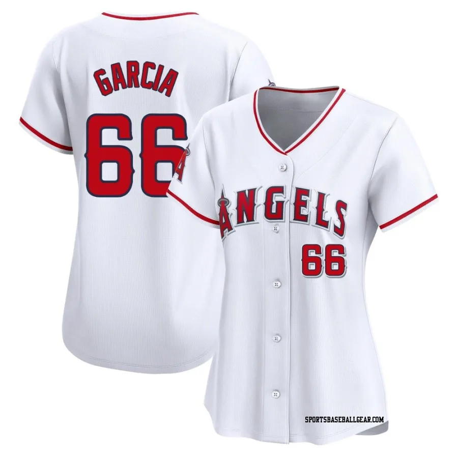 Luis Garcia Women's Los Angeles Angels White Limited Home Jersey
