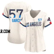 Luis Garcia Women's Los Angeles Dodgers Cream Limited 2024 City Connect World Series Champions Jersey