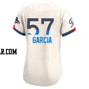 Luis Garcia Women's Los Angeles Dodgers Cream Limited 2024 City Connect World Series Champions Jersey