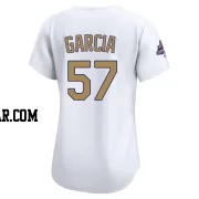 Luis Garcia Women's Los Angeles Dodgers Gold Limited White 2025 Collection Jersey